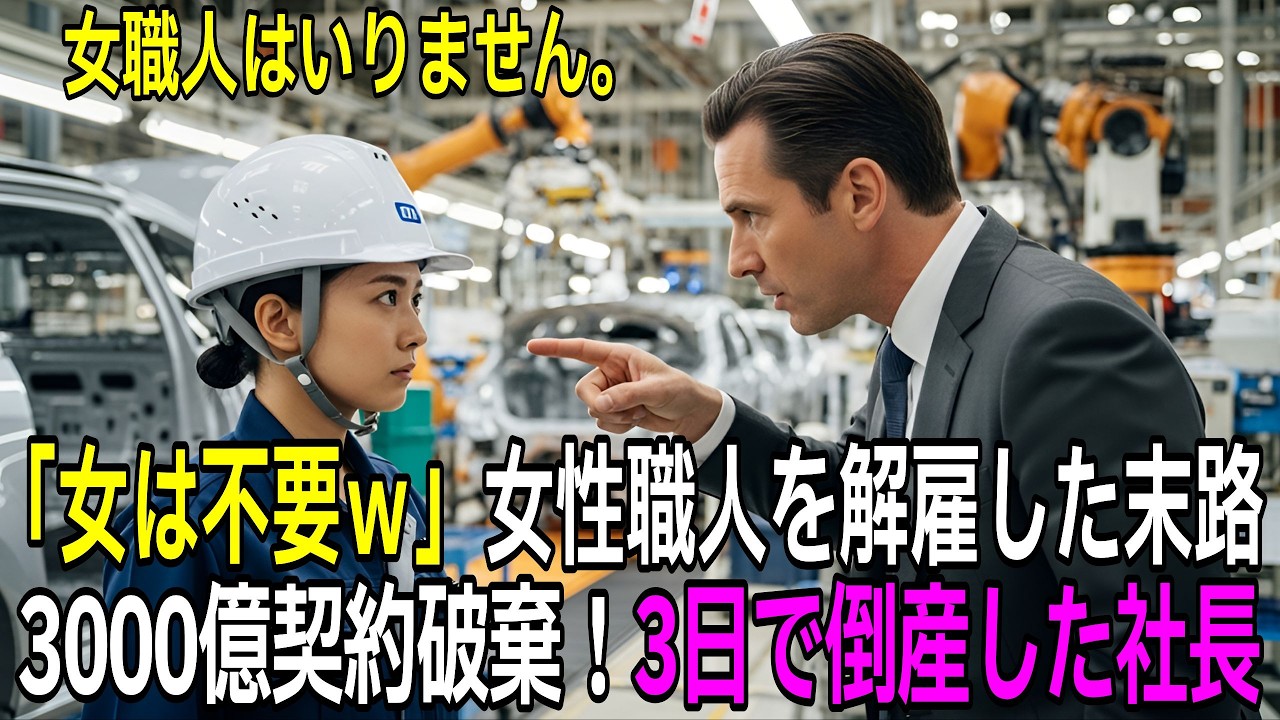 「女の職人は不要だｗ」と女性技術者をクビにした外国人CEO。3日後、3000億の契約が白紙になり会社崩壊【スカッと】