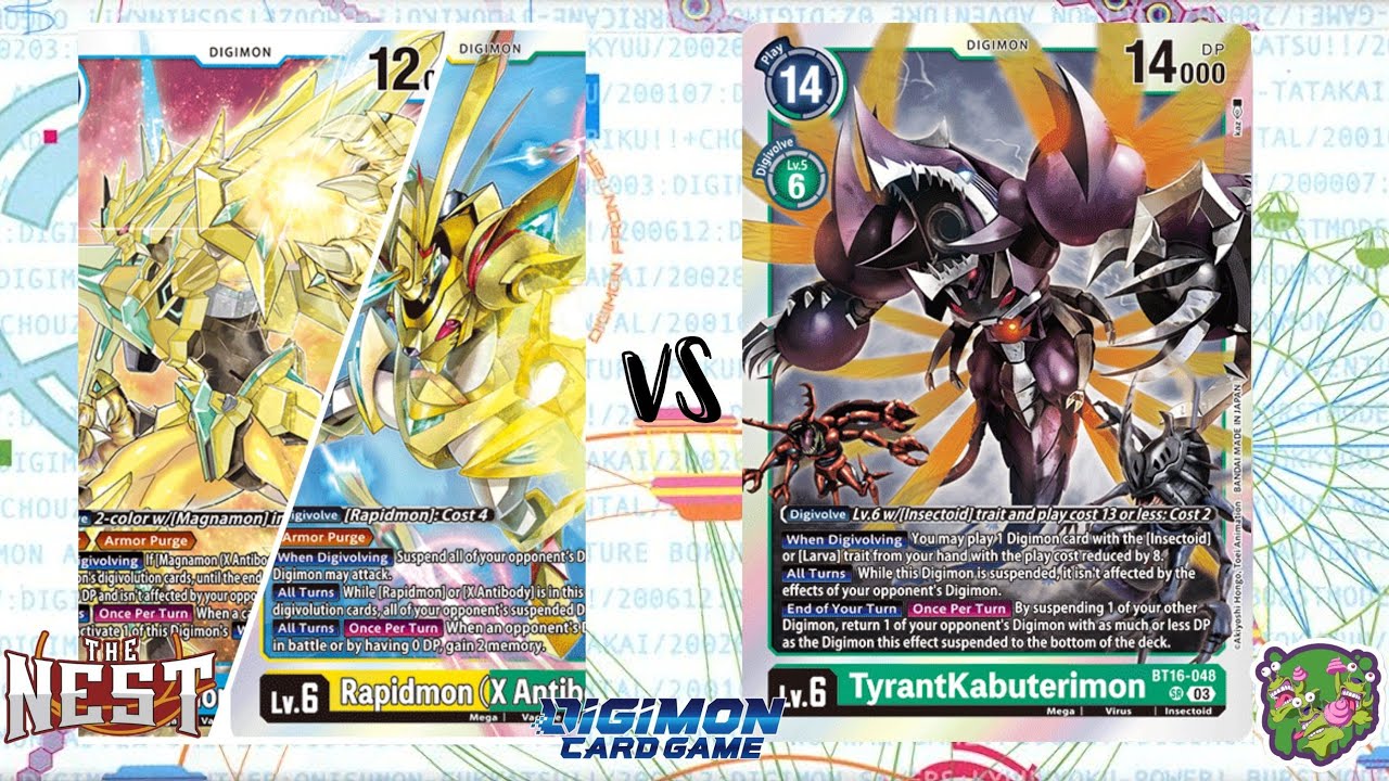 DIGIMON TCG: Local match 🇲🇽 Armor Vaccine (Yellow) vs TyrantKabuterimon (Green) | THE NEST