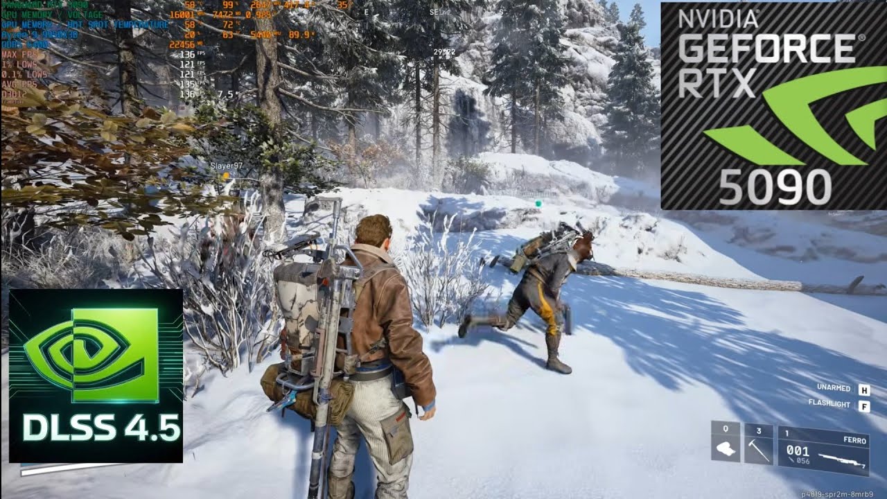 ARC Raiders 4K DLSS Vanguard RTX 5090 AMD Ryzen 9 9950X3D: бенчмарк Frozen Trail