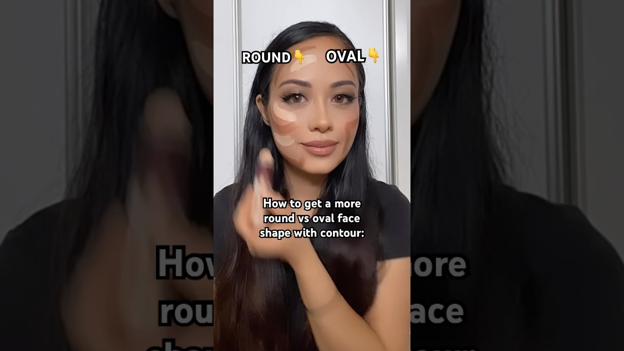 Round vs Oval Face Shape Contour Placement 