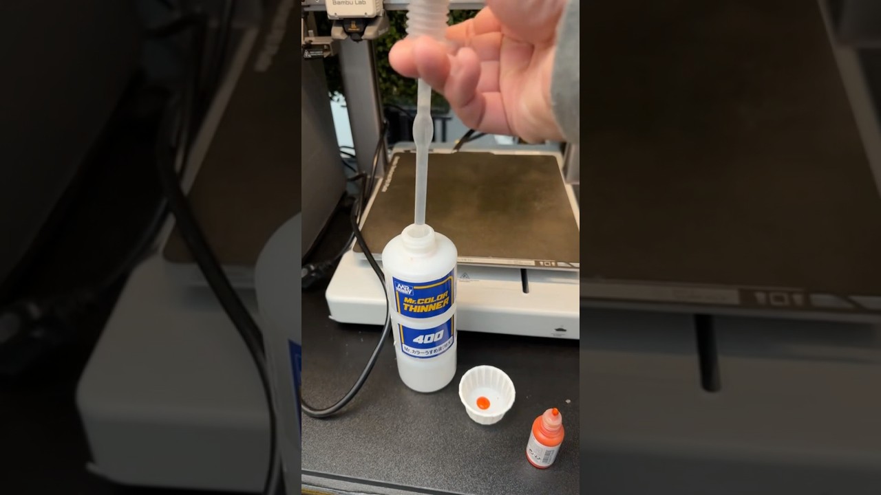 Airbrush mixing paints with paint thinner with free in and out cups