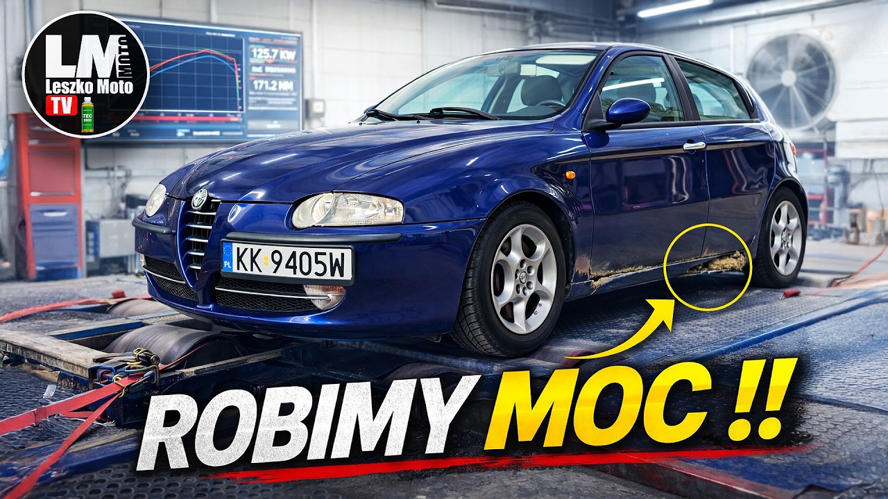 Alfa 147 za 1000 zł - PIANKA W PROGACH i CAŁA PRAWDA NA HAMOWNI !!!