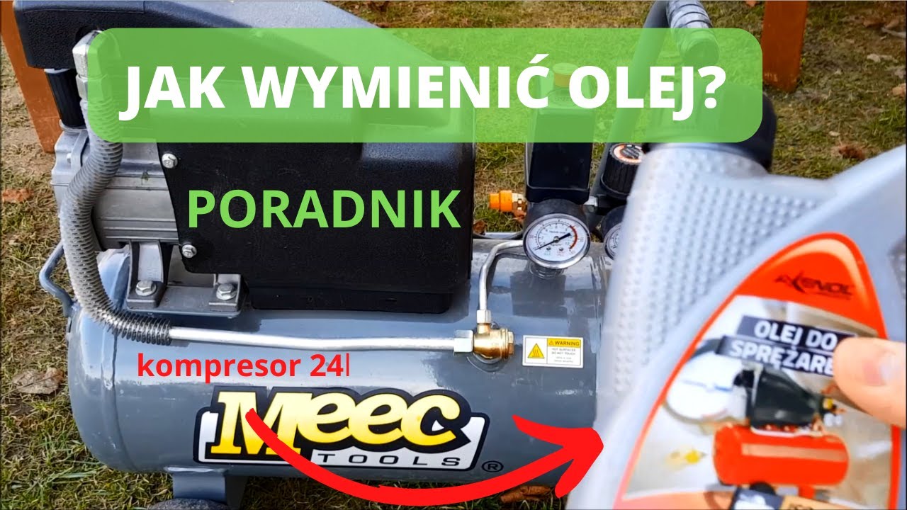 JAK PRAWIDŁOWO WYMIENIĆ OLEJ W KOMPRESORZE- MEEC TOOLS///PORADNIK///OGRODOWO