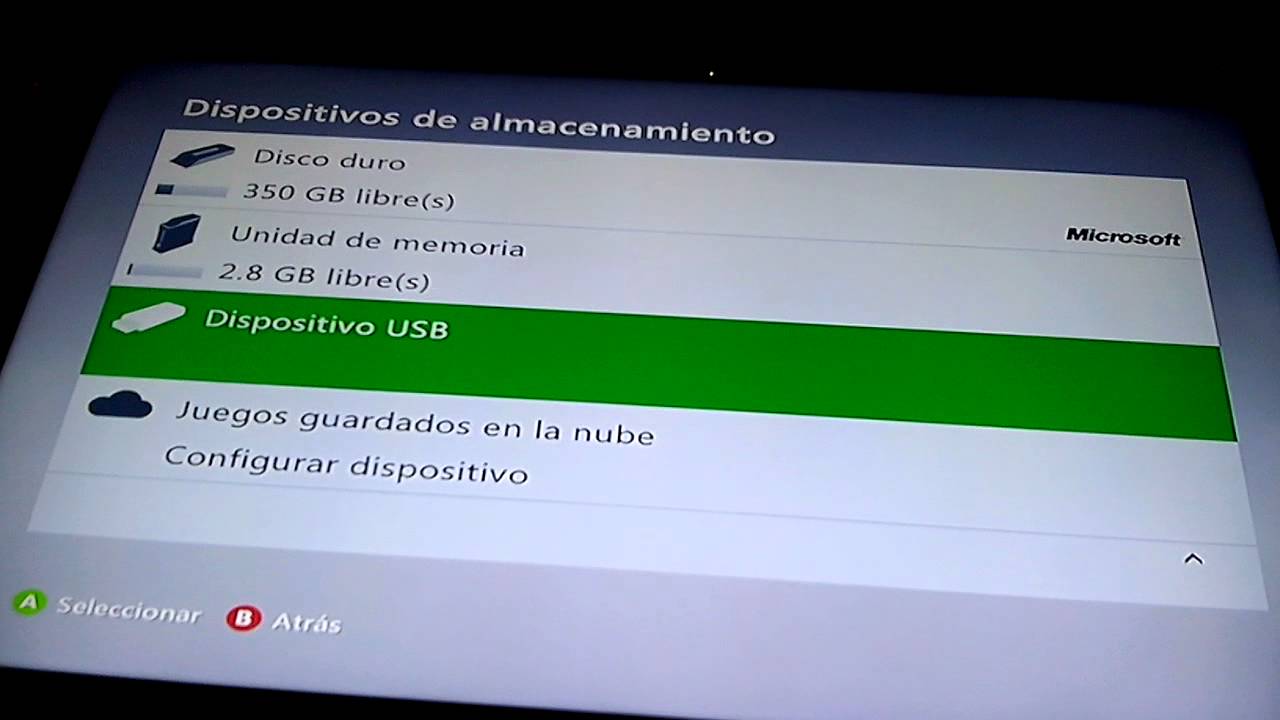 como configurar memorias usb para xbox 360