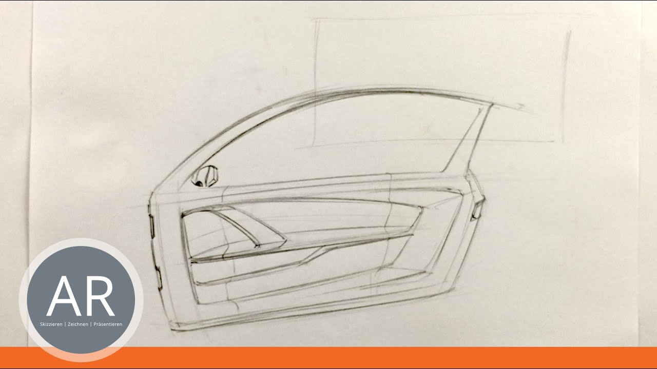 1 / 2 - Autos einfach zeichnen. Marker-Techniken für Designer. Transportation Design Bewerbungsmappe