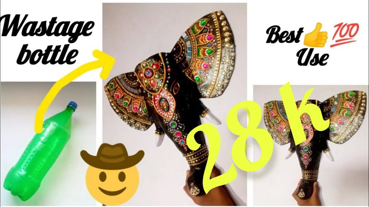 DIY  Ganesha Wall decorr beautiful ✨ Ganesha Walldecor using waste bottle, best waste bottle resuse