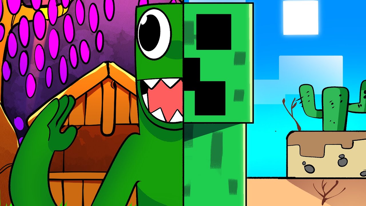 Eu Juntei o Minecraft + Roblox