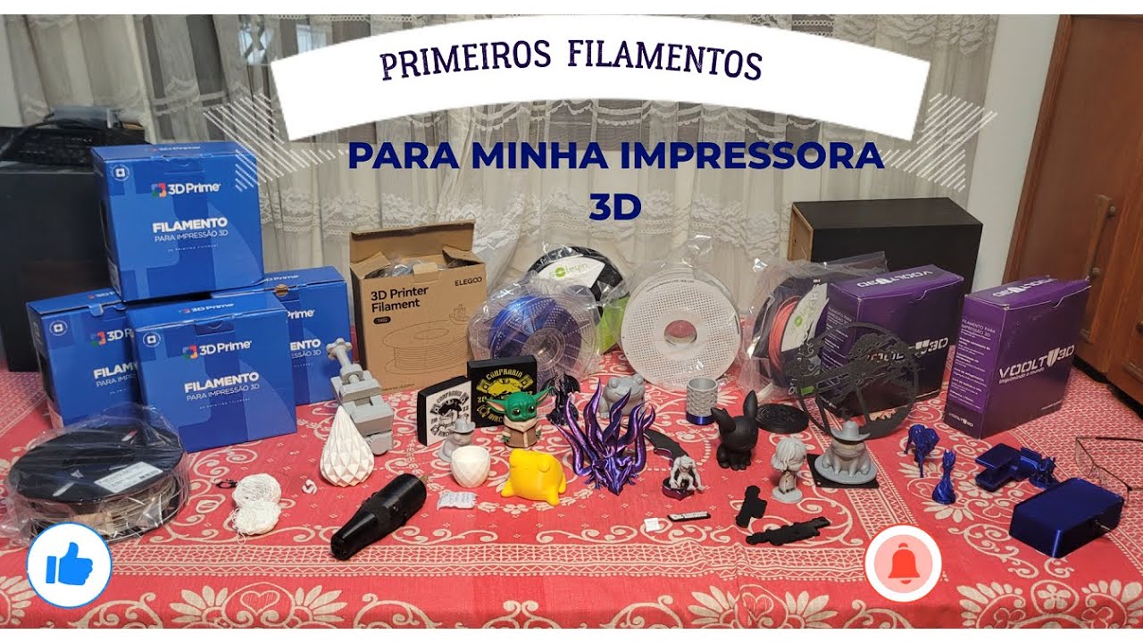 Marcas e Tipos de  Filamentos Que Comprei Para Minha Impressora 3D