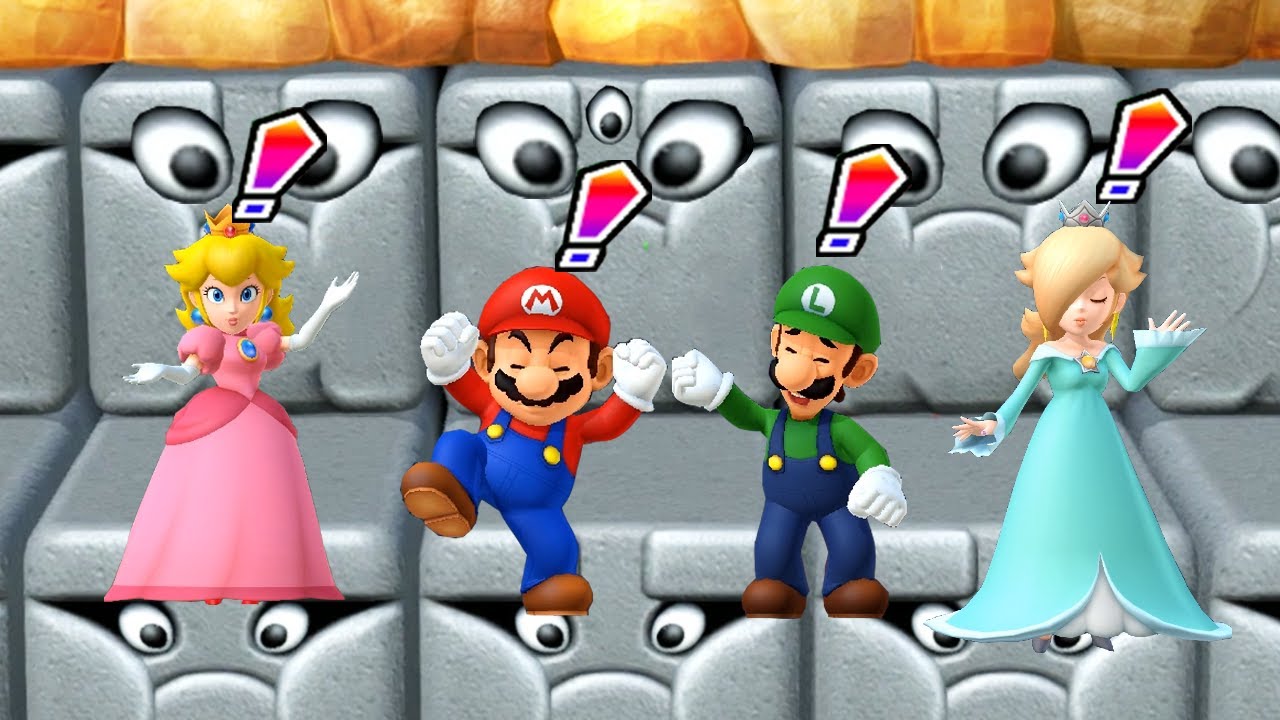 Mario Party 10 Minigames - Mario vs Peach vs Luigi vs Rosalina