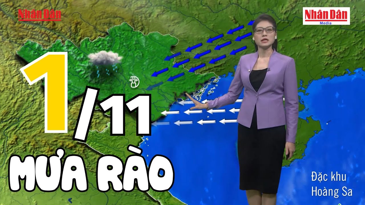 Dự báo thời tiết tối nay và ngày mai 1/11 | Dự báo thời tiết đêm nay mới nhất | Báo Nhân Dân