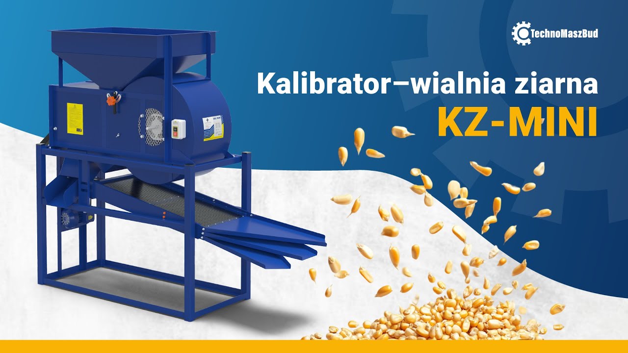 Kalibrator–wialnia ziarna KZ-MINI – czyszczenie, sortowanie i kalibracja ziarna (praca na pszenicy)