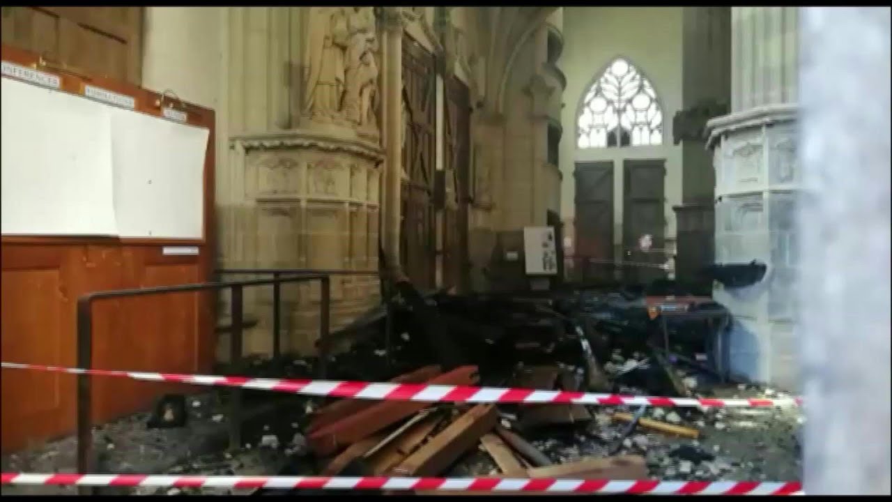 France: aftermath of fire in gothic cathedral of Nantes | AFP