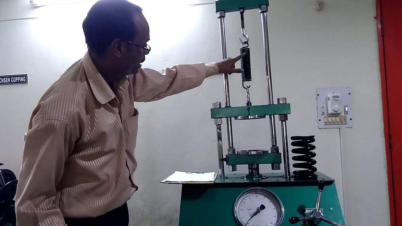 SPRING TENSILE TEST, STIFFNESS TEST , HOOKES LAW IN  हिंदी