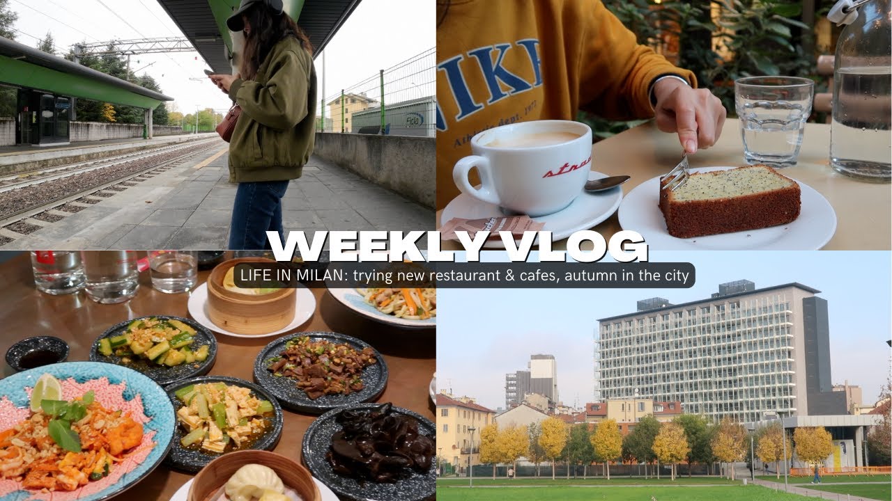 Weekly Vlog • trying new asian restaurant and cafes in Milan, rainy & stressful days | Life in Milan