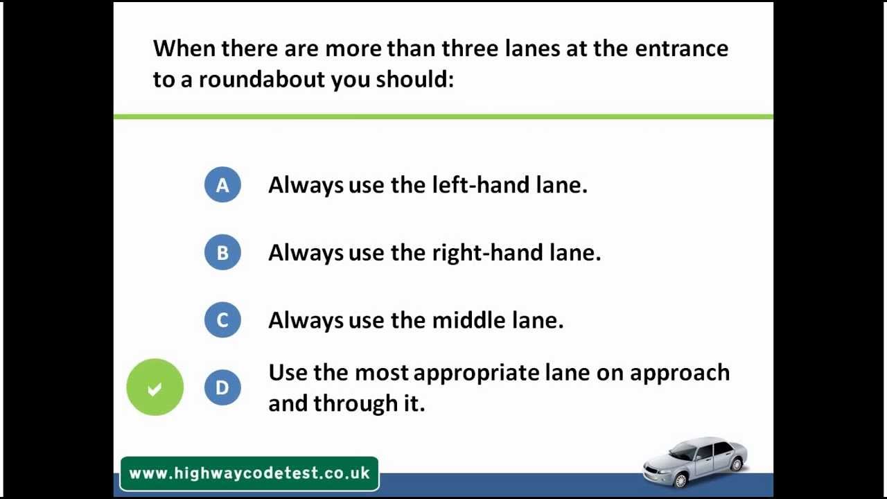 Theory Test Questions UK