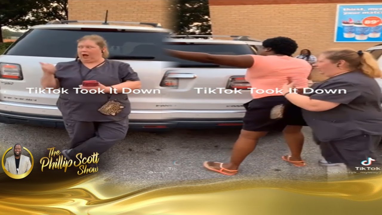 Karen Attempts To Block A Brotha From Leaving Until Our Sista Moves Her Out The Paint