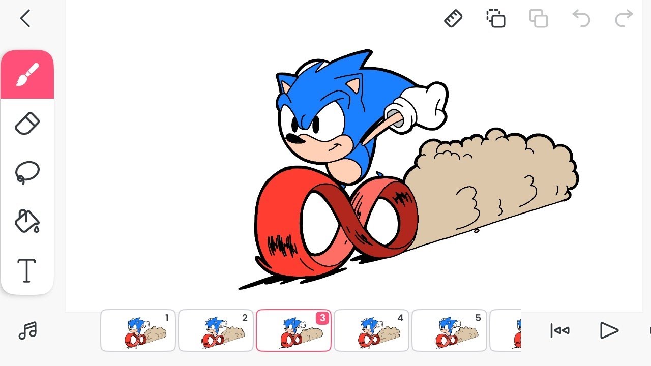 Flipaclip - Sonic run animation in Flipaclip