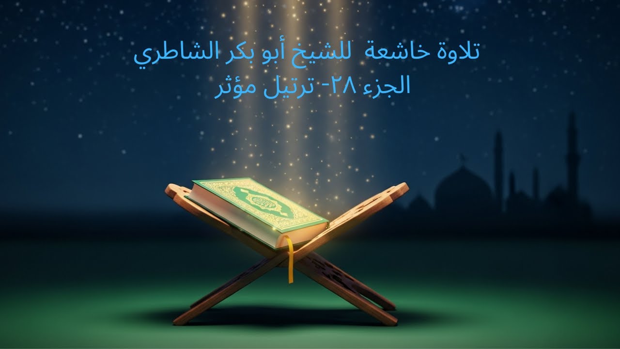 تلاوة خاشعة الشيخ أبو بكر الشاطري الجزء الثامن والعشرون ترتيل مؤثر