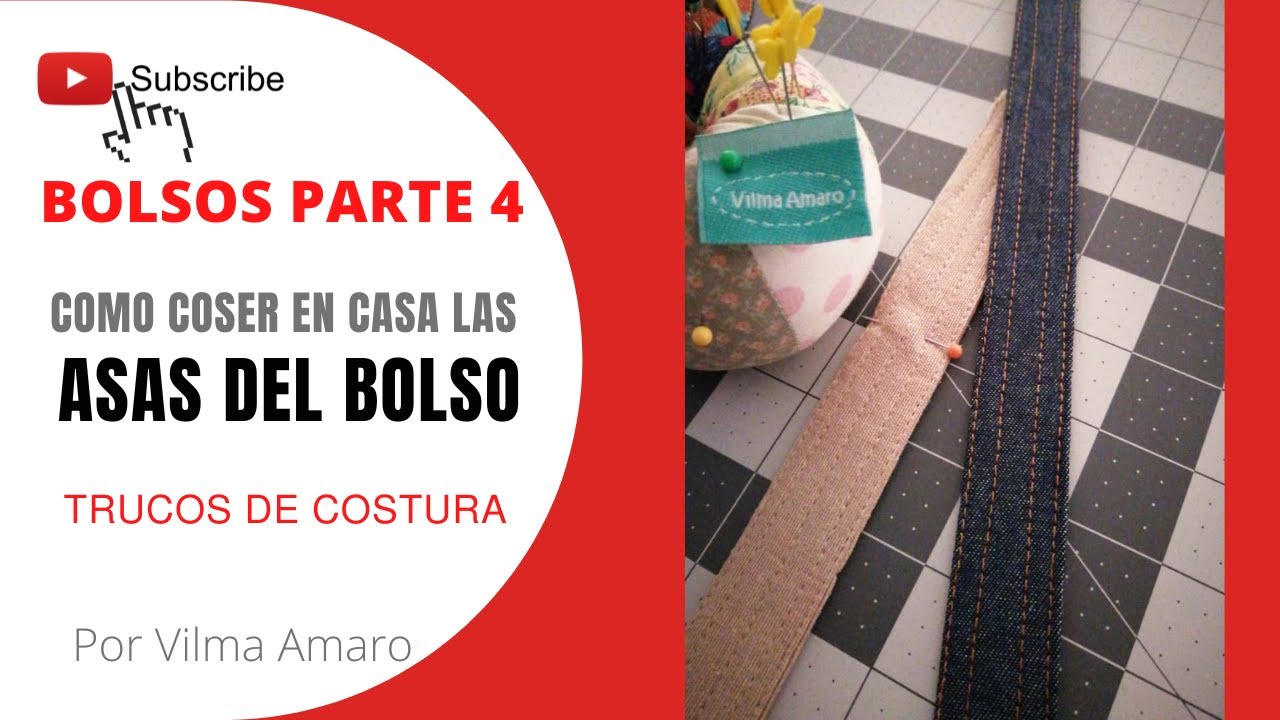 Como hacer ASAS de tela FACIL para bolsos | How to sew fabric handles | fabric straps for tote bags