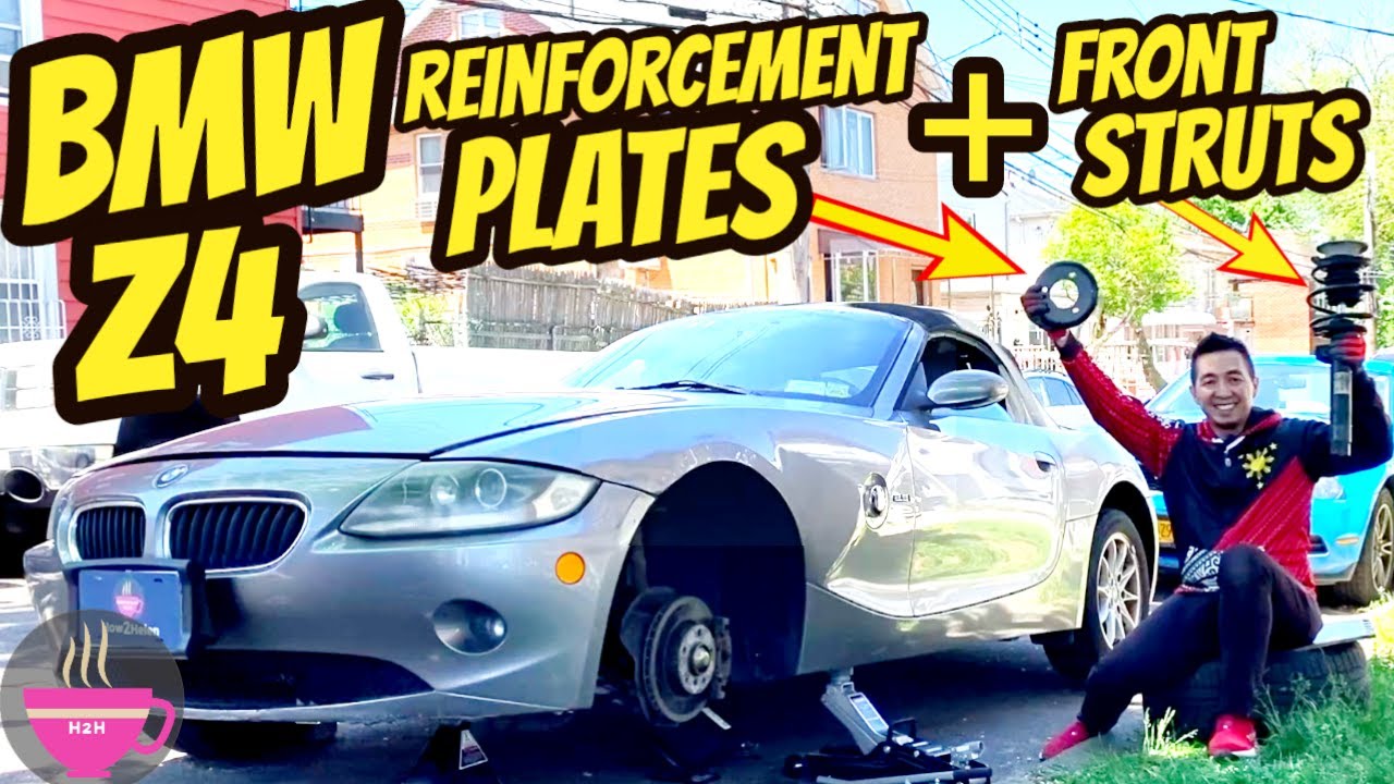 How to: Reinforcement Plates + Front Shocks on 2005 BMW Z4 (E85 suspension)