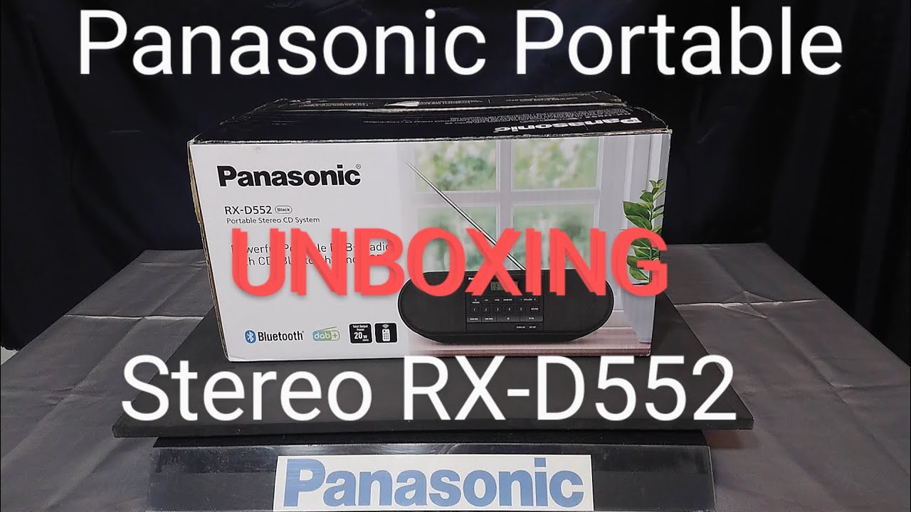 Panasonic UNBOXING RX-D552 Portable Stereo DAB FM Radio, CD, MP3, USB, BLUETOOTH 001