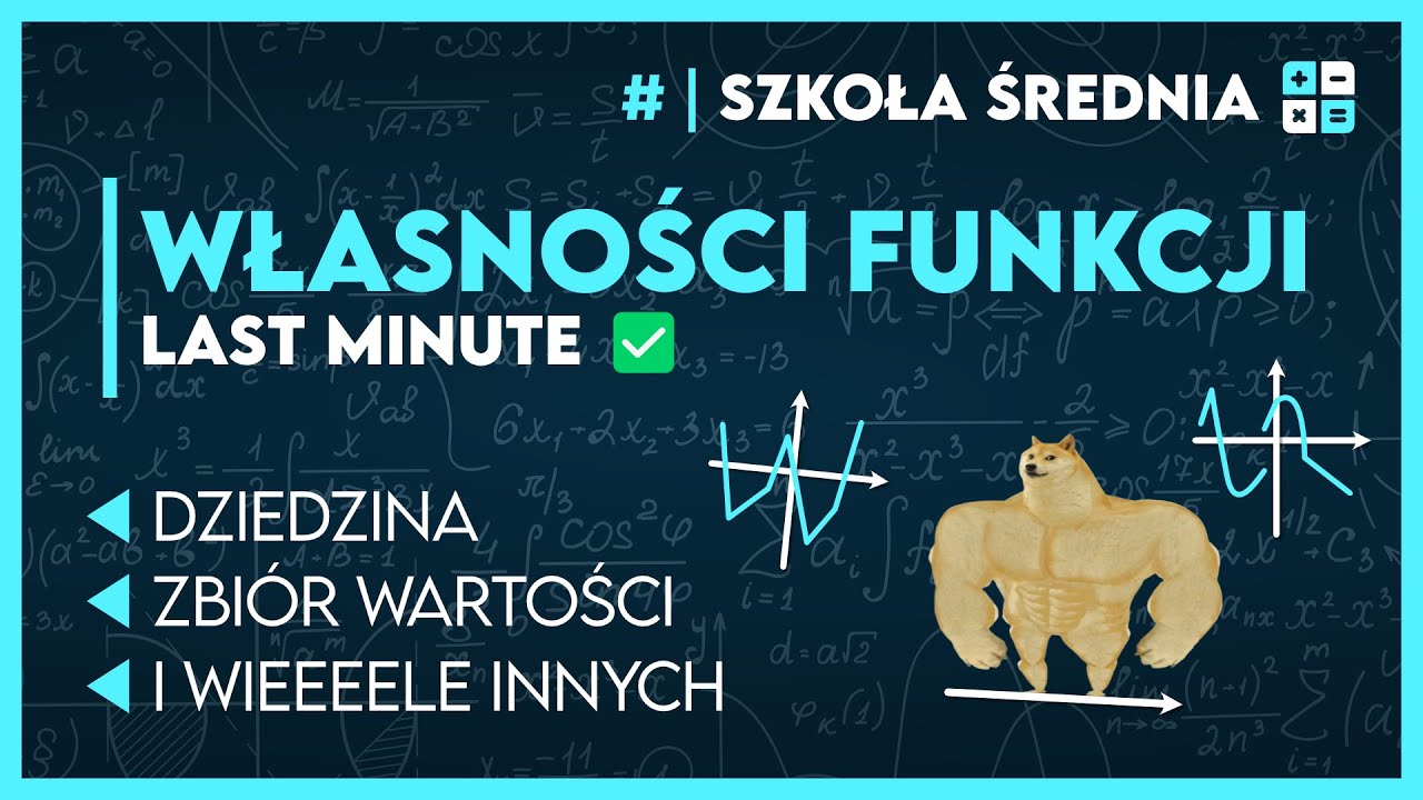 ODCZYTYWANIE WŁASNOŚCI Z WYKRESU FUNKCJ! ✅️ Last Minute Na Szybkości | Matematyka - Szkoła Średnia