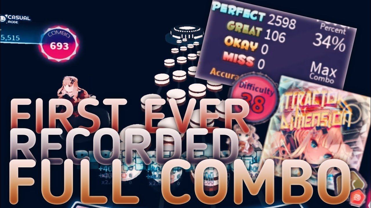 Robeats - Attractor Dimension (HARD) [38] CASUAL | First Ever Recorded FULL COMBO 99.02% Accuracy