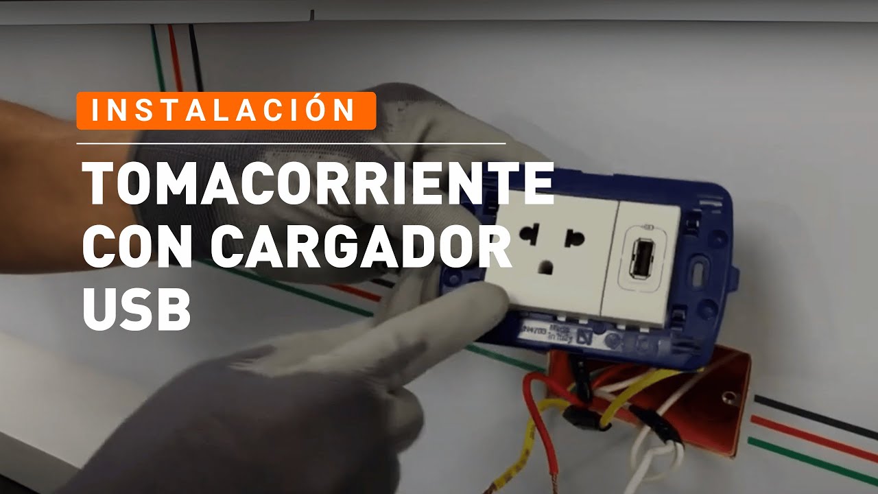 ¿Cómo instalar un tomacorriente con cargador USB?