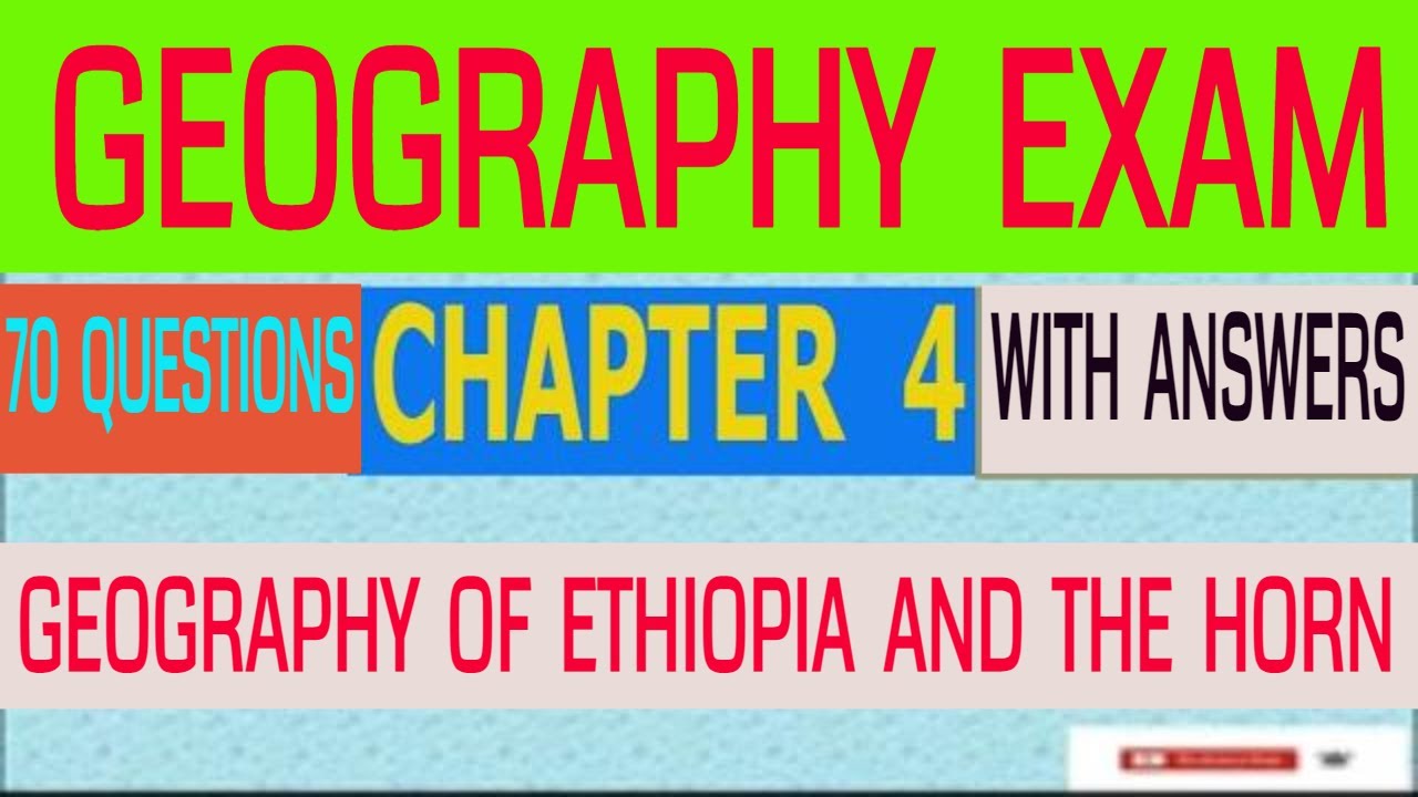 Geography of Ethiopia and the Horn Chapter 4 Exam.  Drainage System and Water Resource of Ethiopia