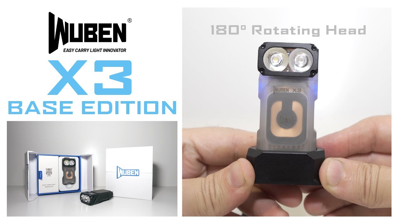WUBEN Lightok X3 Owl - Base Edition ECL flashlight - Dual LED - Wireless Charging - Rotating head