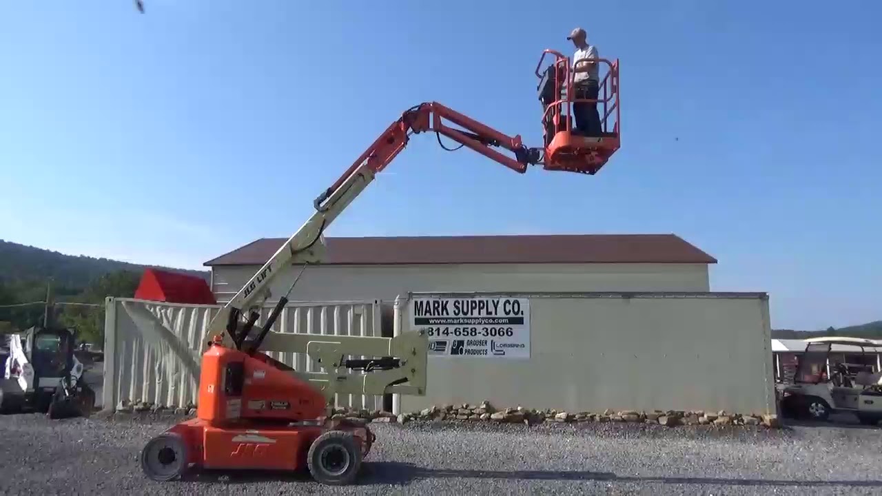 2012 JLG E400AJPN E400AJP Narrow Electric Boom Man Lift 40' 398 Hours For Sale