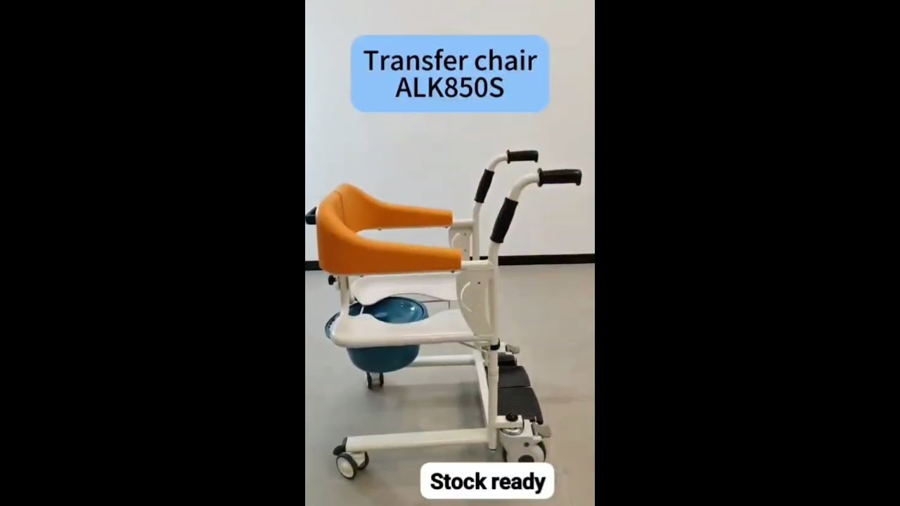 Effortless Patient Transfer | Multi-Functional Transfer Chair & Commode (180° Opening)