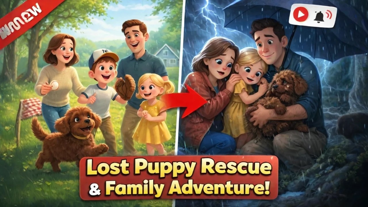 Milo the Cute Puppy | Rainy Day Family Adventure | Animated Kids Story