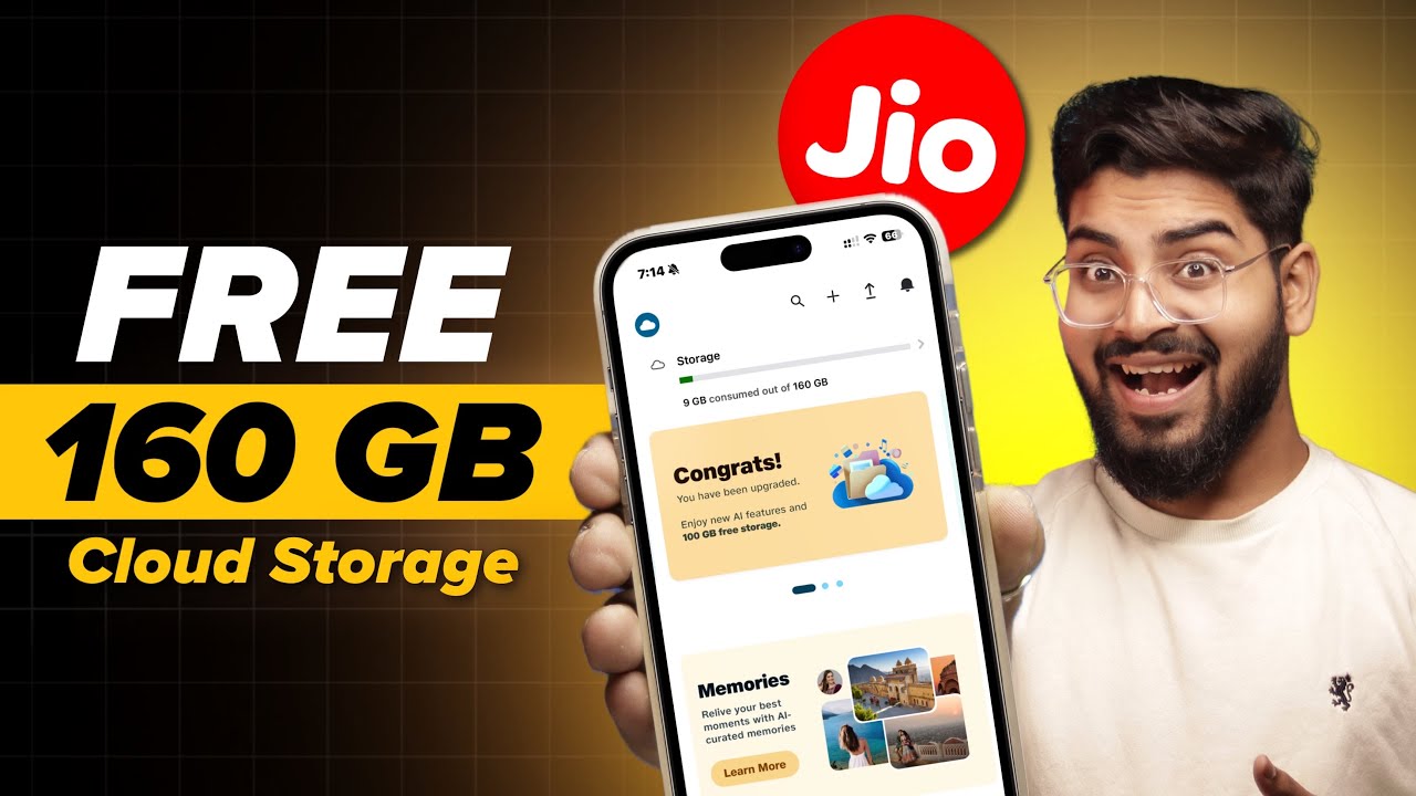Best 100 GB Free Cloud Storage App for Android & iPhone 🔥 Jio Cloud 100GB FREE