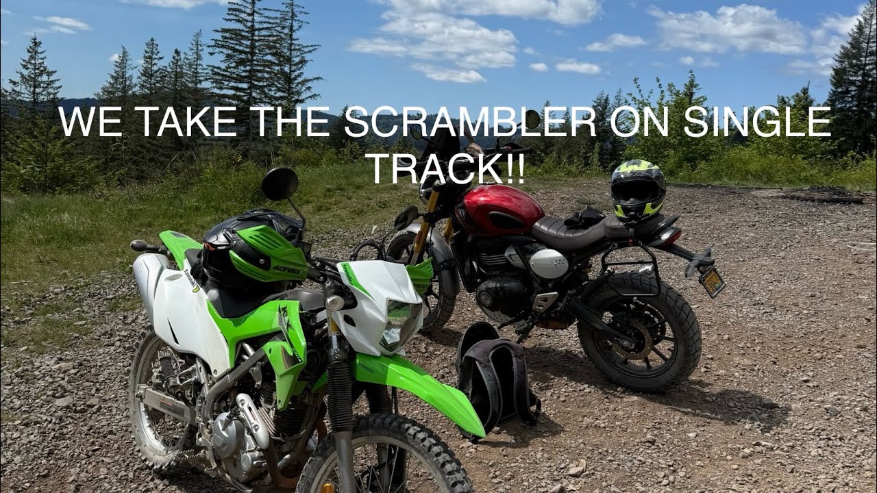 Triumph Scrambler 400 X On Single Track Trails vs the KLX230!!  Off Road Comparison!