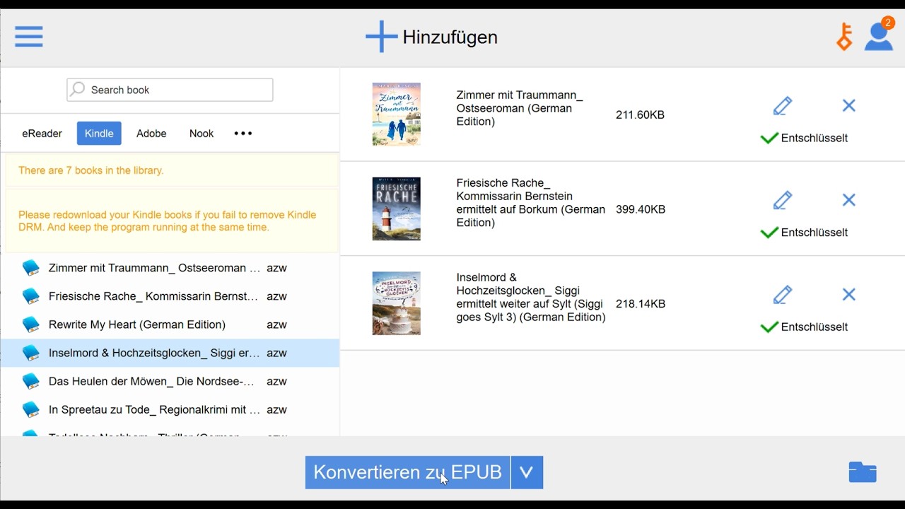 Alternative zum Calibre DeDRM-Plugin