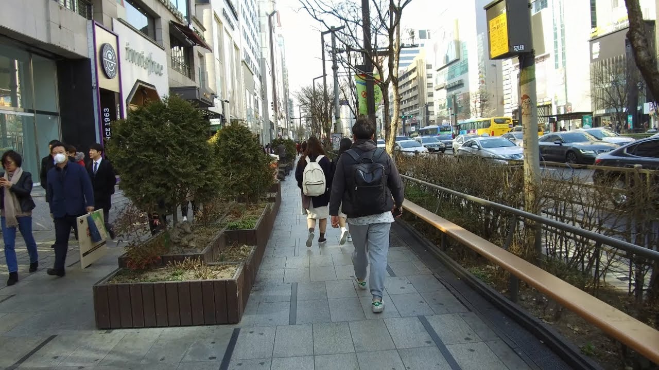 [ 4K ] Korea, Walking around  Gangnam Station, 강남역 주변 산책 (Seoul, Korea)