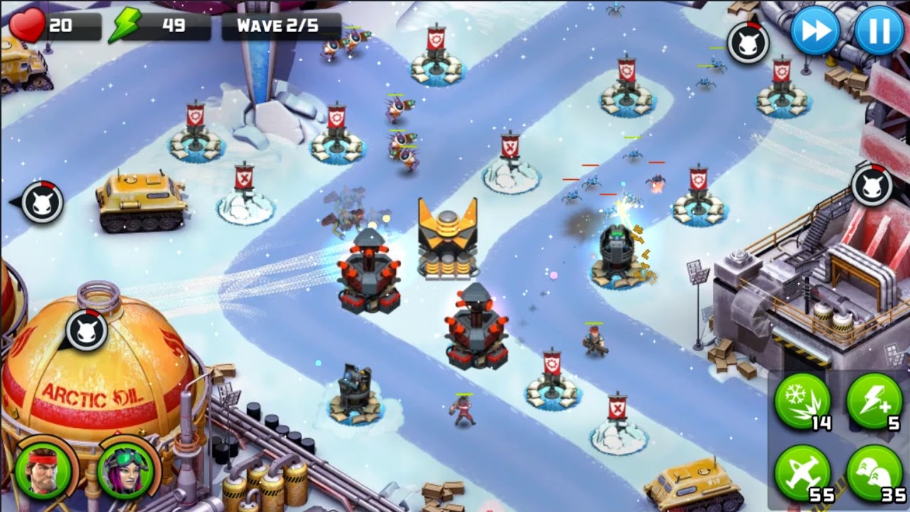 Alien Creeps TD - Level 22 Zulu Station - Campaign 3 Stars (Without Tesla and Support)