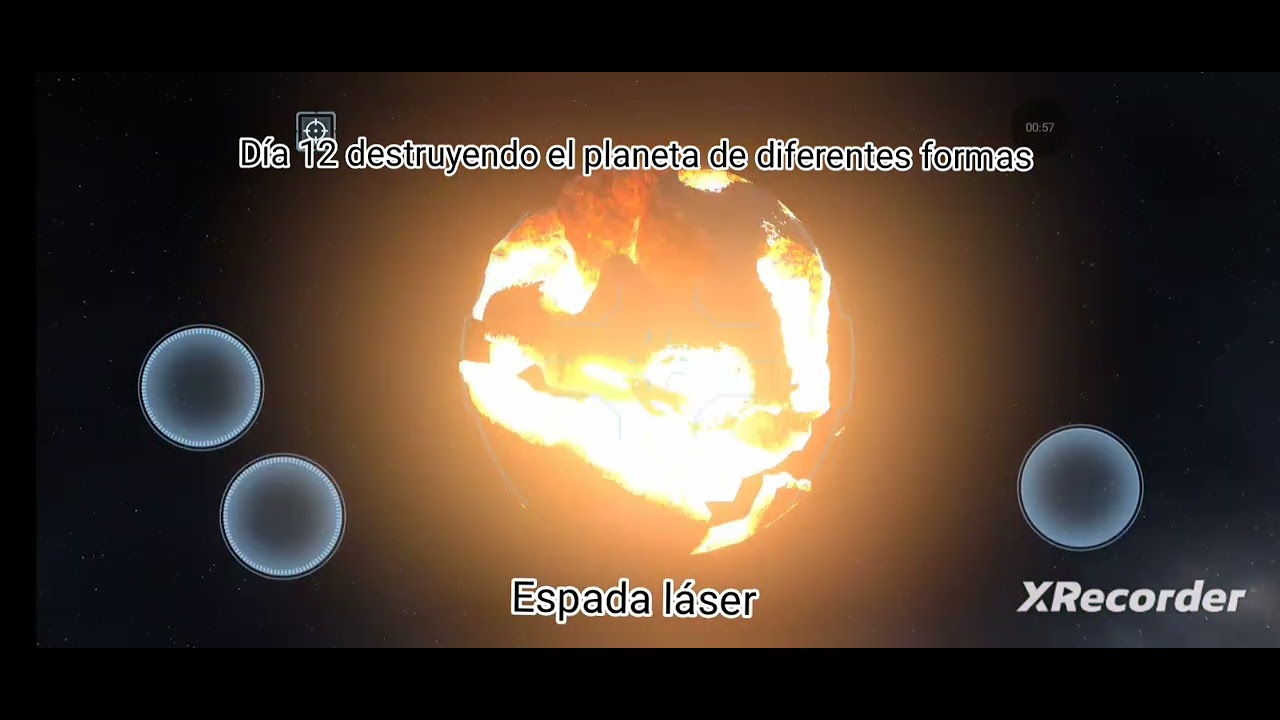 Día 12 destruyendo el planeta de diferentes formas:espada láser [solar smash]