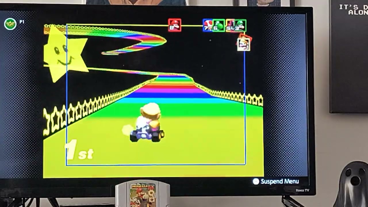 Rainbow Road from Mario Kart 64!