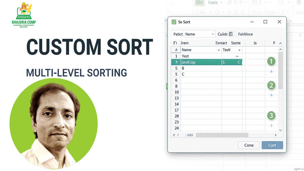 Custom Sorting in MS-Excel | Sort by Multiple Columns Like a Pro | Job, Exam & Office Ready Skills