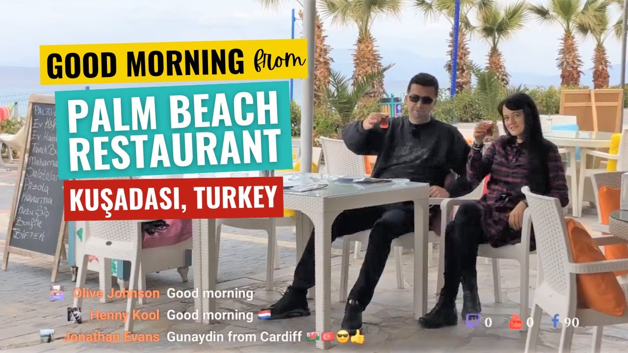 Weekend Breakfast at Palm Beach Restaurant in Kuşadası