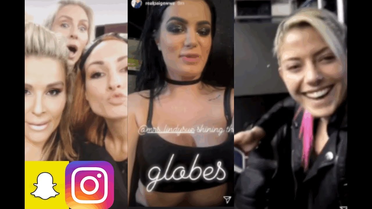 WWE Snapchat/Instagram с участием Пейдж, Бекки Линч, Алексы Блисс, Шарлотты, Саши Бэнкс и других.