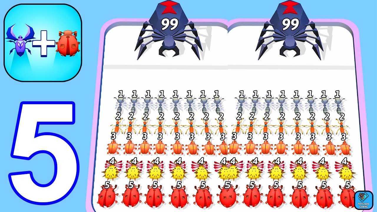 Merge Master: Insect Fusion - Gameplay Walkthrough Part 5 Levels 79-97 (iOS, Android Gameplay)