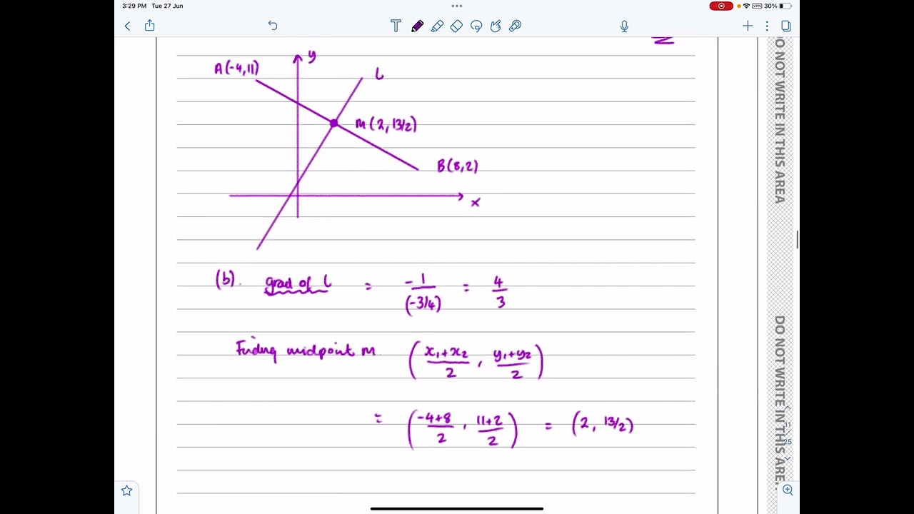 IAL Edexcel, октябрь 2020 г., P1, Q6, Графики прямых линий, Уравнения прямых линий, Pure, Ник Питерс
