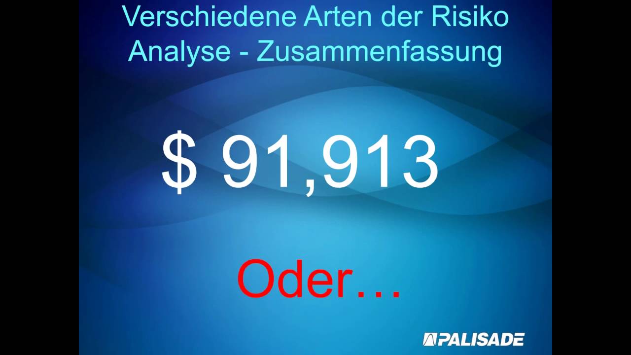 Einf&uuml;hrung zur Risiko    Entscheidungsanalyse mit @RISK und der DecisionTools Suite