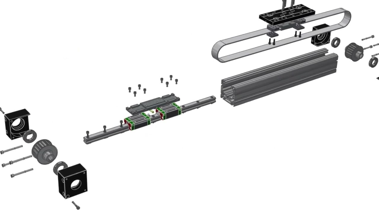 Lineaire eenheid LT80 exploded view