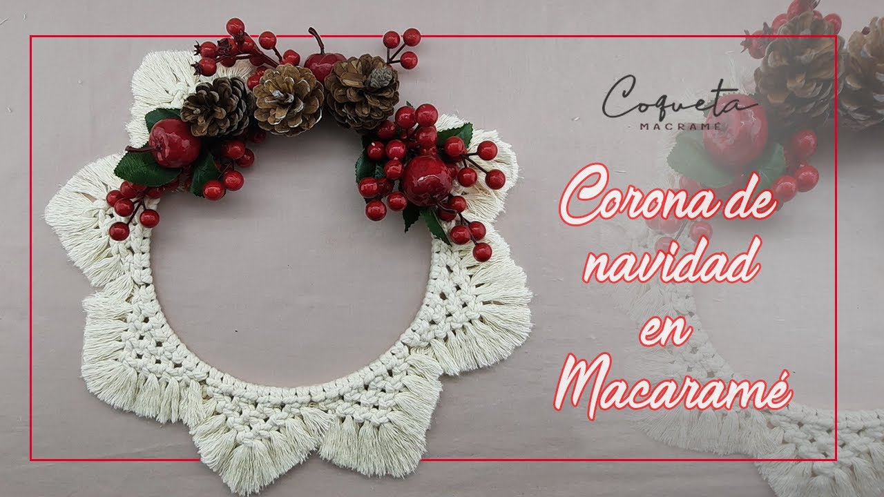 🎄Corona de navidad en macrame (SUPER FÁCIL) /  macrame christmas wreath🎄