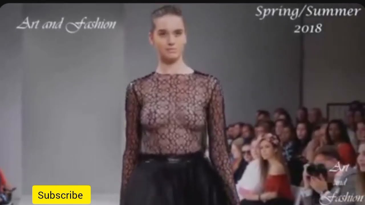 Topless fashion show assorted transparent suits nude fashion show