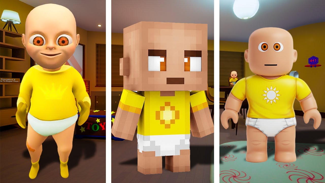 What if we Finish The Baby In Yellow In Minecraft VS Roblox